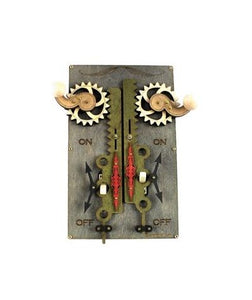 Grey Double Toggle Switch Plate Cover