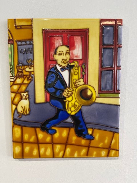 Jazz Art Walk Tile Resin Wall Art